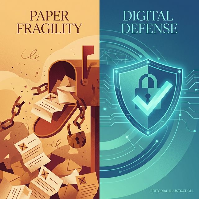 Paper ballot weaknesses beside a digital audit trail, the gap Md. Real Property §11B-118 closes by requiring independent conduct of association elections