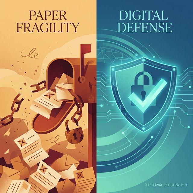 Comparison of paper ballot vulnerabilities versus digital audit trail security