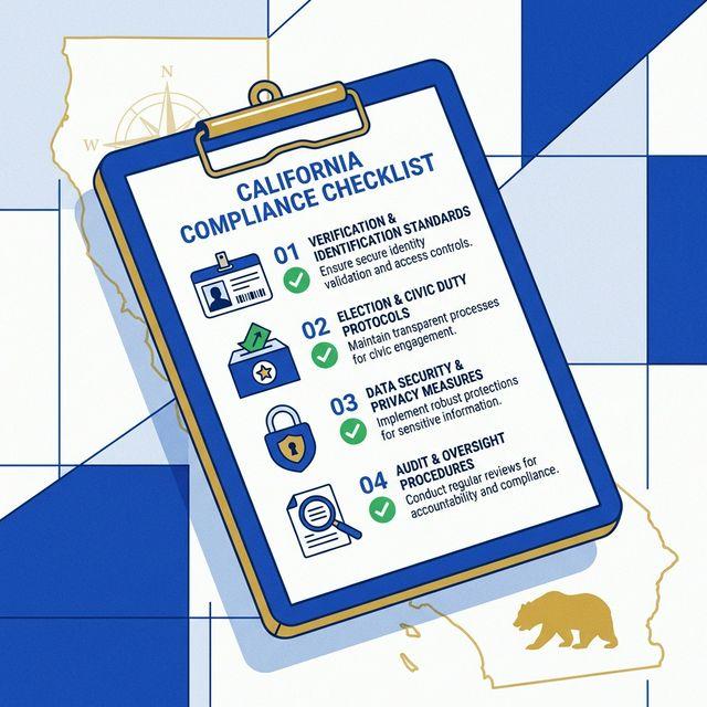 Checklist showing California Inspector of Elections requirements under Civil Code 5110