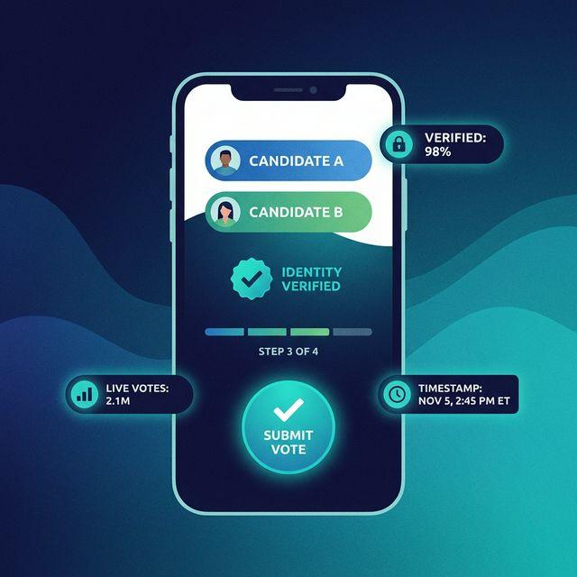 Digital voting interface showing real - time verification status for a Florida HOA election