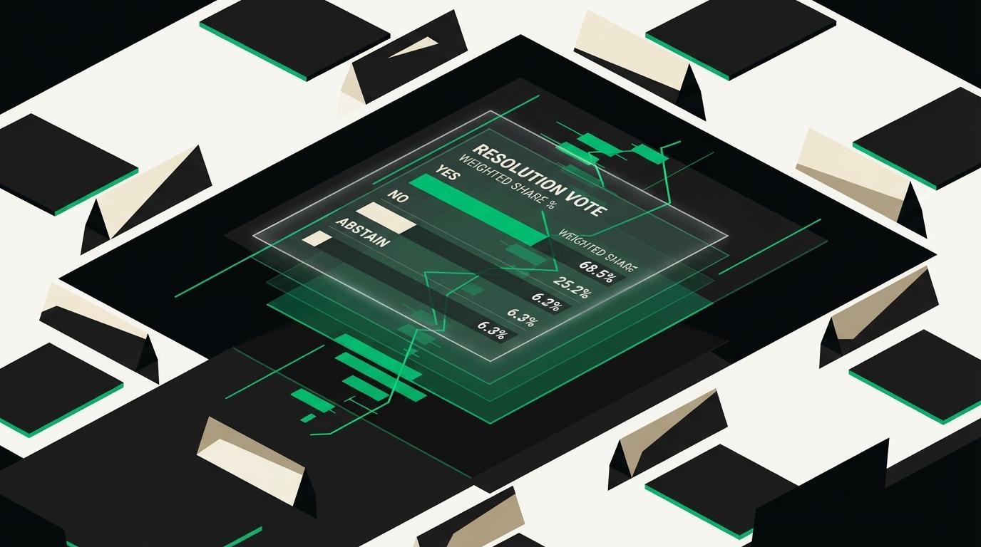 Corporate shareholder voting dashboard
